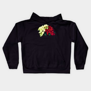 Bouquet of Red and Yellow Poinsettia Kids Hoodie